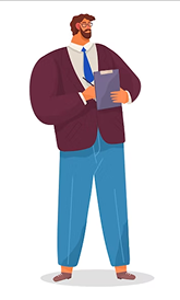 Tutor holding books