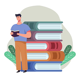 Student with books